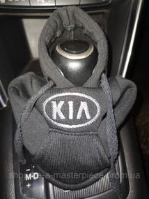 Чехол кофта Худи аксессуар на КПП Car Hoodie киа KIA черный подарок автомобилисту 10070
