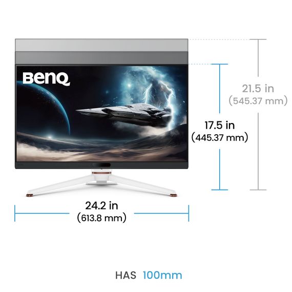 TFT 27" BenQ EX271U, 4K UHD, IPS, 165Гцб 1ms, HDMI, DP, USB-C, HAS, Pivot, чорно-білий | Зображення 8