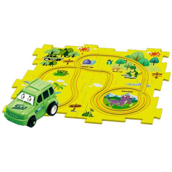 Розвиваюча іграшка-пазл SHT 1103A Dinosaur Park (25pcs) Yellow | Зображення 4