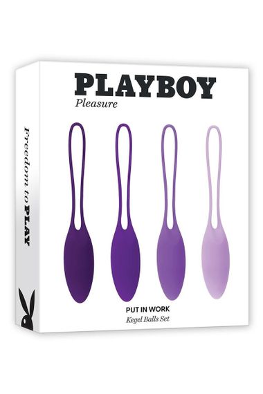 Набор тренажеров Кегеля Evolved Playboy Put In Work 4 вагинальных яйца, фиолетовый sexstyle | Зображення 9