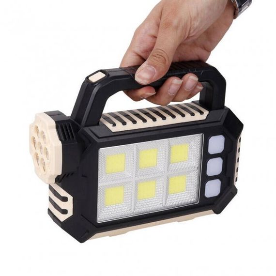 Ручной фонарь HS-8029 на солнечной батарее мощный LED фонарик 3 режимами освещения | Зображення 3