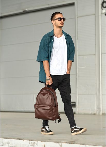 Чоловічий рюкзак Sambag ZARD LST шоколадний 46 х 28 х 13 см (25018020m) | Зображення 4