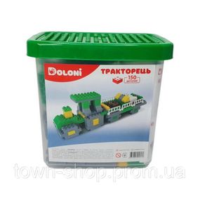 Конструктор "Трактор" 013888/04 в пластиковом боксе, 150 деталей