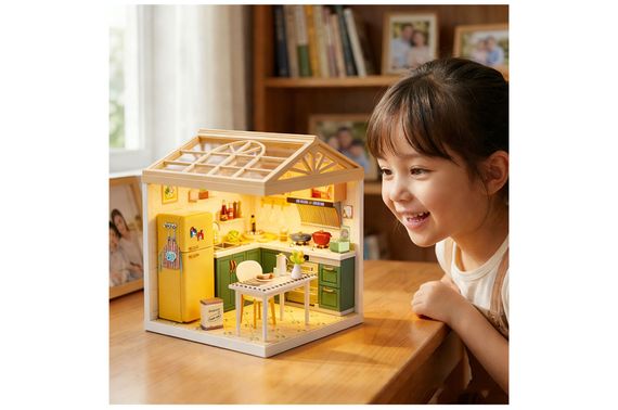 Конструктор-румбокс 8005 MINI HOUSE серії "Інтер'єр" – КУХНЯ (світло) | Зображення 8