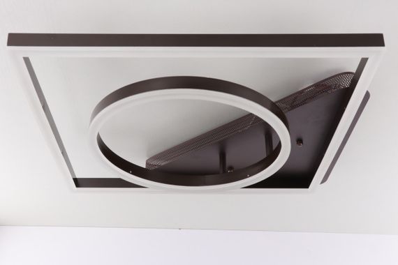 Люстра світлодіодна стельова LED світильник для квартири на стелю лед з пультом 25580 Коричневий 10х48х48 см. | Зображення 5