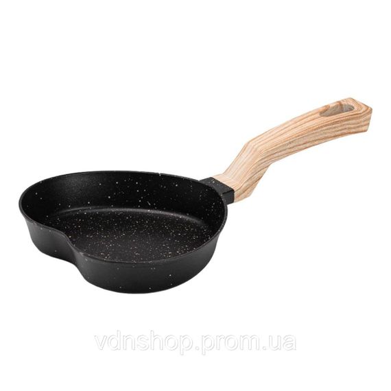 Сковорода у вигляді серця з антипригарним покриттям 400 мл чорна HP39574B