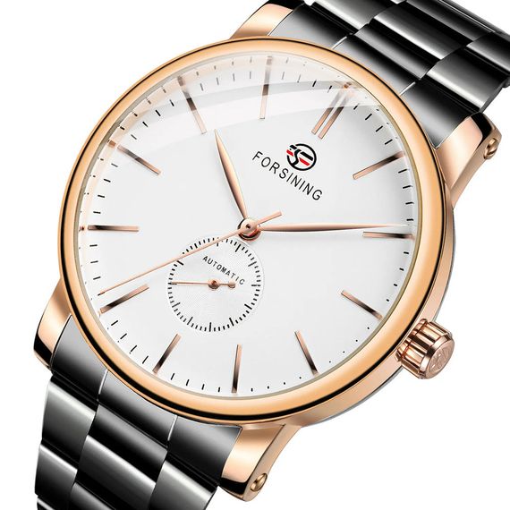 Годинник Fo2rsining 8214 Rose Gold-White | Зображення 1