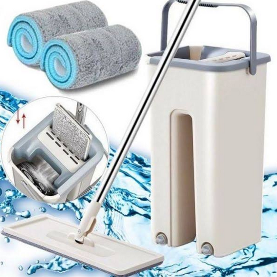 Швабра мікрофібра з віджимом + відро Scratch Cleaning Mop ∙ Швабра - ледарка cleaner 360 | Зображення 4