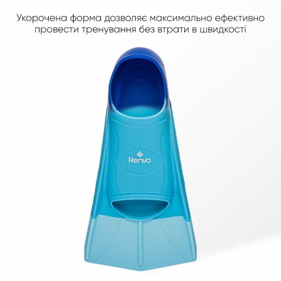 Короткі ласти для тренування в басейні Renvo Frio із закритою п'ятою Різнокольоровий 42-44 (SF100-06 42-44) | Зображення 2