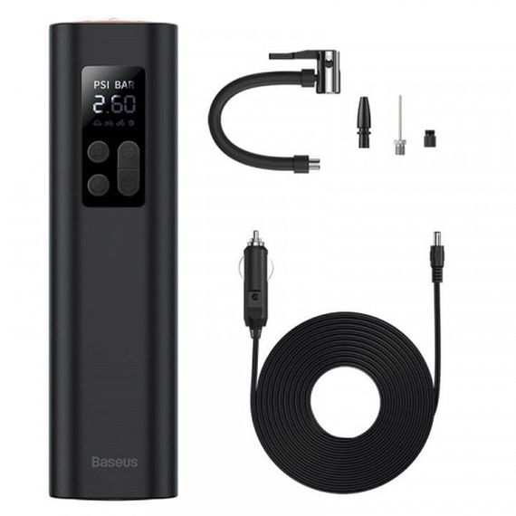 Автомобильный насос Baseus Super Mini Inflator Pump (CRCQ000001) Black | Зображення 3