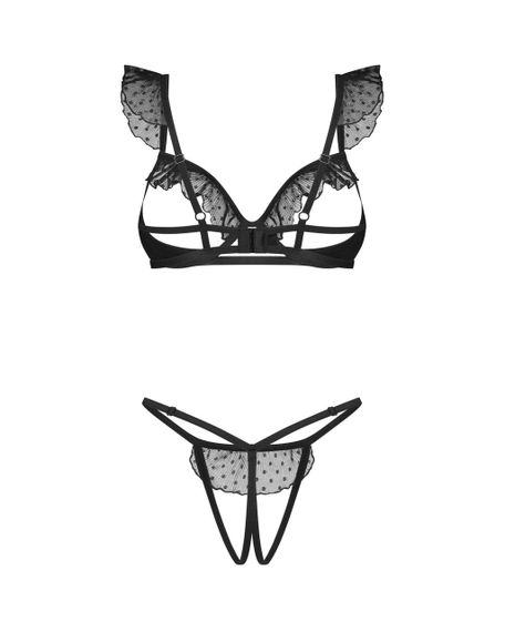 Комплект Obsessive Carrola 2-pcs crotchless set L/XL Sex Aura | Зображення 6