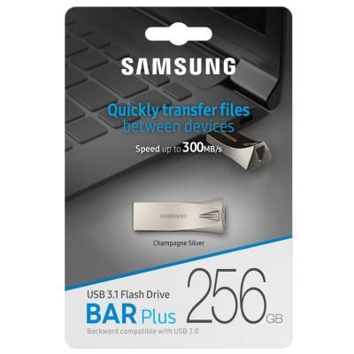 USB флеш накопичувач Samsung 256GB Bar Plus Silver USB 3.1 (MUF-256BE3/APC) | Зображення 6