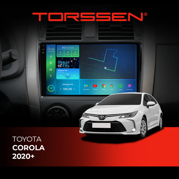 Штатна магнітола Torssen 2K Toyota Corola 20+ F10464 4G Carplay DSP