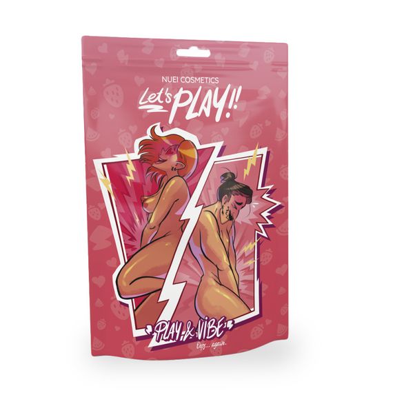 Набор Play & Vibe лубрикант + жидкий вибратор вкус: клубника Nuei (Испания) Sex Aura