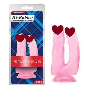 Фаллоимитатор для двойного проникновения Chisa Hi-Rubber, розовый sexstyle