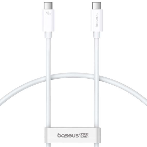 Дата кабель Baseus Superior Series 2 USB4 Full-Function Type-C to Type-C 240W (1m) (P10365200211) Moon White