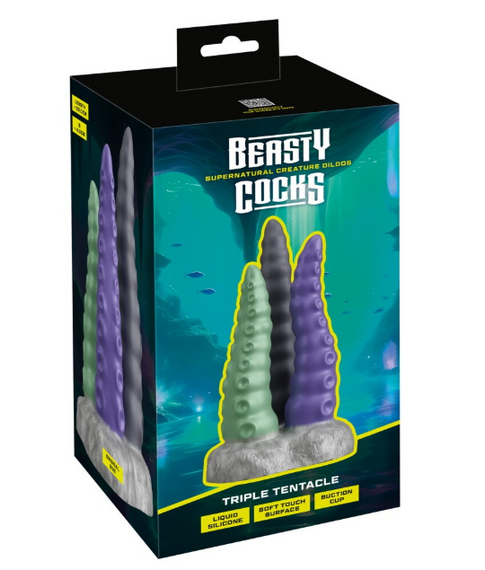 Фаллоимитатор из 3 частей в  образе щупальца Triple Tentacle sexstyle