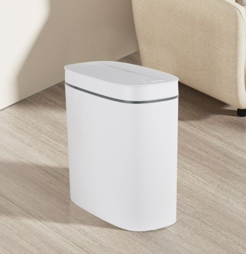 Відро для сміття сенсорне овальне Mixxus Flat-TC0109 White 9 л біле (MI7074) | Зображення 3