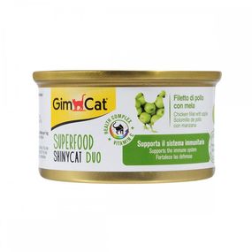 Корм вологий GimCat Shiny Cat Superfood для котів з куркою та яблуком 70 г