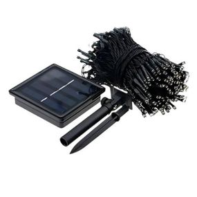 Гірлянда вулична із сонячною панелькою 5м Solar 100LED холодне світло RP44 Чорна