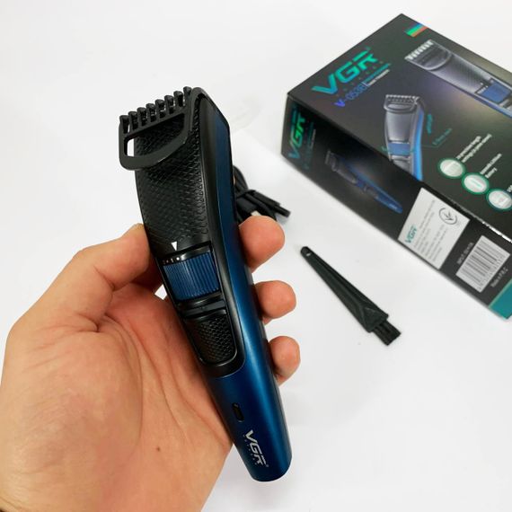 Універсальна акумуляторна машинка VGR V-053B для стрижки волосся, бороди, вусів та тіла, зарядка від USB | Зображення 8