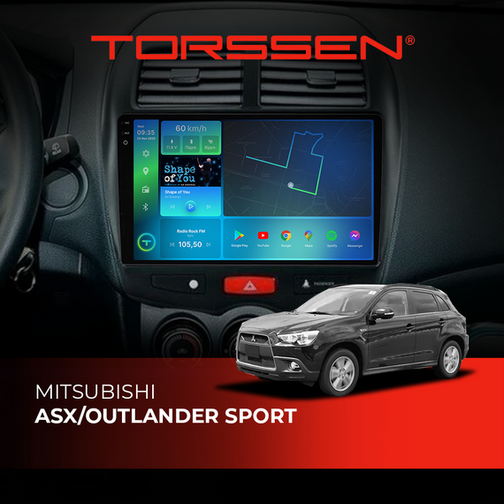 Штатна магнітола Torssen 2K Mitsubishi ASX/Outlander sport F106128 4G Carplay DSP