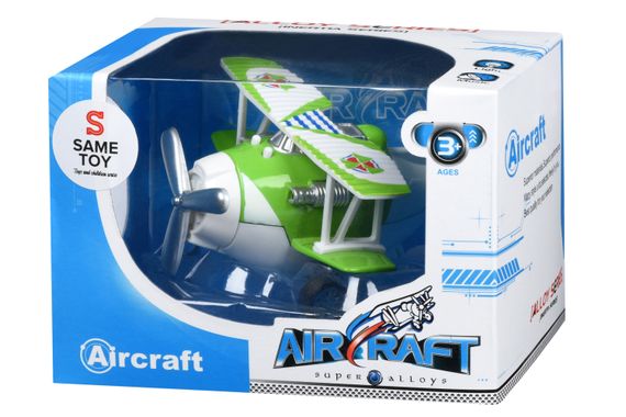 Самолет металический инерционный Same Toy Aircraft зеленый со светом и музыкой SY8012Ut-4 (SY8012Ut-4) | Зображення 4