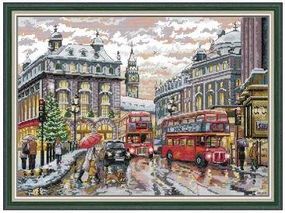 Набір для вишивання за нанесеною на канву схемою "Street View 8". AIDA 14CT printed 54*41 см