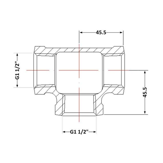Трійник чавунний 1/2 ВР | Зображення 1