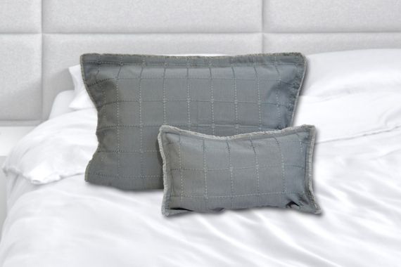 Покривало з бахромою Kayra 240х260 см. Bianca сіре | Зображення 3