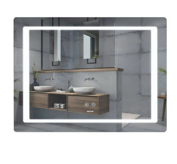 Дзеркало Mixxus STYLE MR13-70x50-REVERSE з LED Touch, Anti-fog, димером, регулюванням яскравості (MI6665)