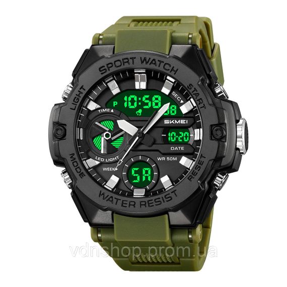 Мужские часы для рыбалки SKMEI 2383AG, Водонепроницаемые мужские часы Спортивные удобные GI-98 | Зображення 2