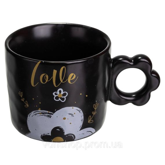 Чашка для чаю та кави порцелянова Love 420 (мл) гарна оригінальна кружка на подарунок FM-14B | Зображення 1