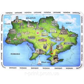 Пазли Карта України, МДФ
