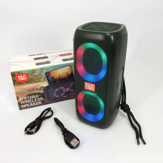 Портативна колонка TG333 2x5W з RGB підсвічуванням. RM-161 Колір: зелений | Зображення 3