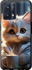 Чохол на Realme 9 Pro Plus Білий кіт "5646b-2596-2448"