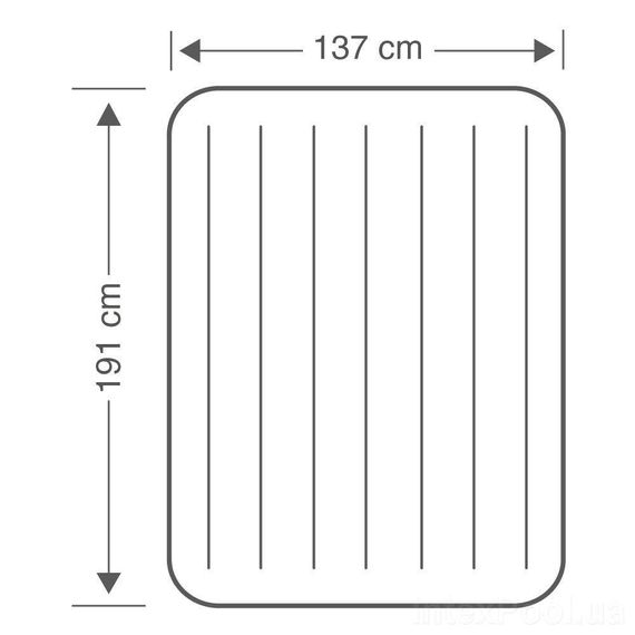 Надувной матрас Intex 64758 Classic Downy Airbed 191х137х25 см | Зображення 3