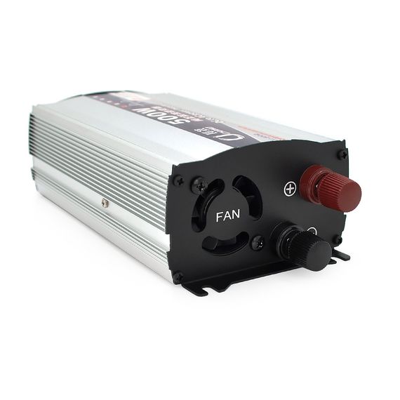 Інвертор напруги CJ-500Q (DC:250W), 12/220V з апроксимованою синусоїдою, 1 універсальна розетка, крокодили, BOX | Зображення 1