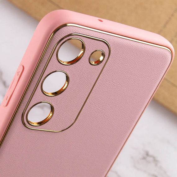 Шкіряний чохол Xshield для Samsung Galaxy S23 Рожевий / Pink | Зображення 4
