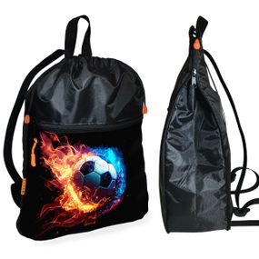 Рюкзак-мішок для школи з футбольним м'ячем дитяча сумка для взуття та спортивного одягу (01464)