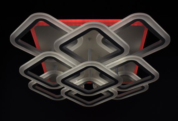 Люстра світлодіодна стельова LED світильник для квартири на стелю лед з пультом 25942 Білий 13х49х49 см. | Зображення 8