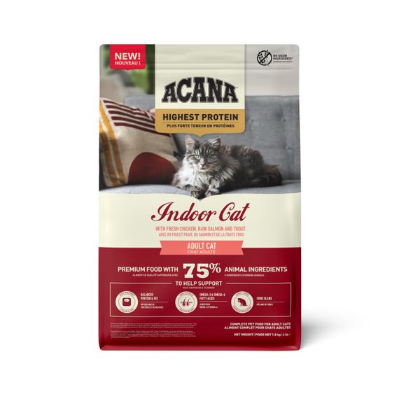 Сухой корм с курицей и рыбой для домашних котов Acana Highest Protein Indoor Cat, 1.8 кг | Зображення 1