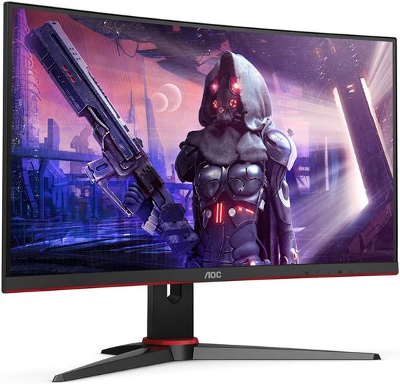 Монiтор TFT AOC 23.6&quot; C24G2AE/BK VA Curved 1ms 165Hz DP HDMI MM (C24G2AE/BK) | Зображення 2