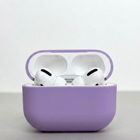 Силіконовий чохол для навушників pods Pro 2 (Бузковий)