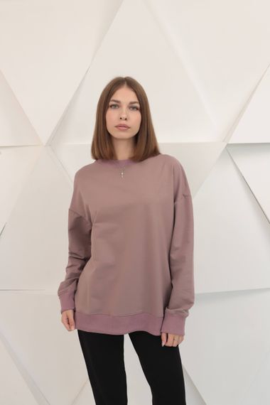 Світшот жіночий (оверсайз) Носи своє M/175 Коричневий (p-13491-150488) | Зображення 3