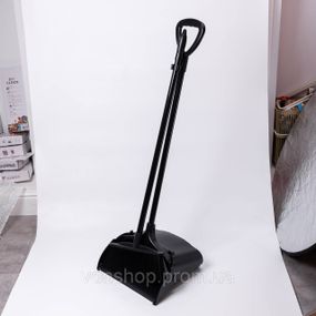 Набор веник и совок на длинной ручке для пола 32×29×95 (см) Черный HP-45-2