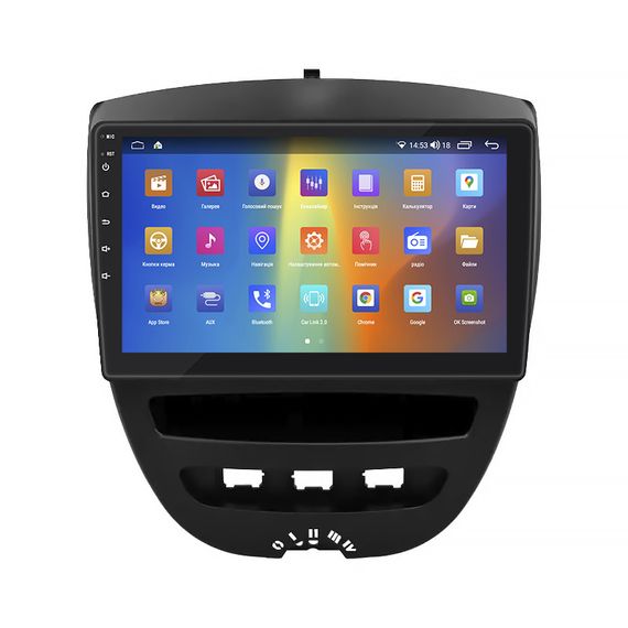 Штатная магнитола 10" Lesko для Toyota Aygo I 2005-2009 2/32Gb CarPlay 4G Wi-Fi GPS Prime Тойота | Зображення 1