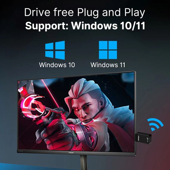 Мережева карта Fenvi WiFi 6 AX900 USB Bluetooth 5.4 2 в 1 Двохдіапазонний 2.4G 5G USB WiFi | Зображення 4
