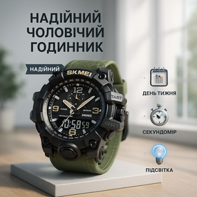 Військовий годинник для ВСУ, Водонепроникний чоловічий годинник Армійський протиударний EJ-88