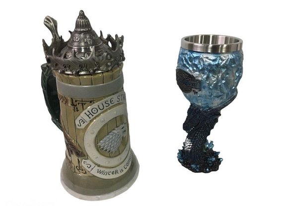 Подарочный Набор Кружка Game Of Thrones House Stark Игра Престолов Дом Старков и Бокал